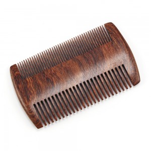 Двусторонний гребень для бороды и волос Blue ZOO из сандалового дерева