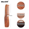 Складной гребень Blue ZOO для бороды и усов из сандалового дерева