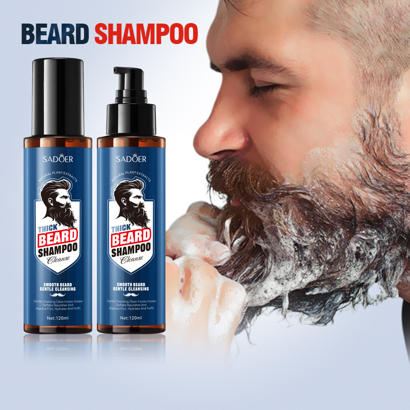 Шампунь для бороды SADOER Thick Beard Shampoo 120 мл с насосом-дозатором