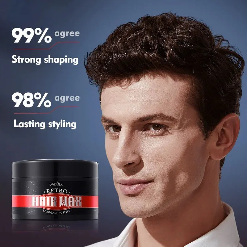 Причёска, уложенная воском SADOER Retro Hair Wax